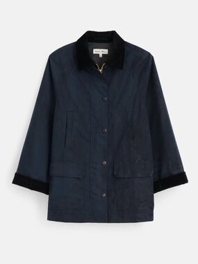 Alex Mill Chiltern Street Jacket Waxed Cotton Navy Blue